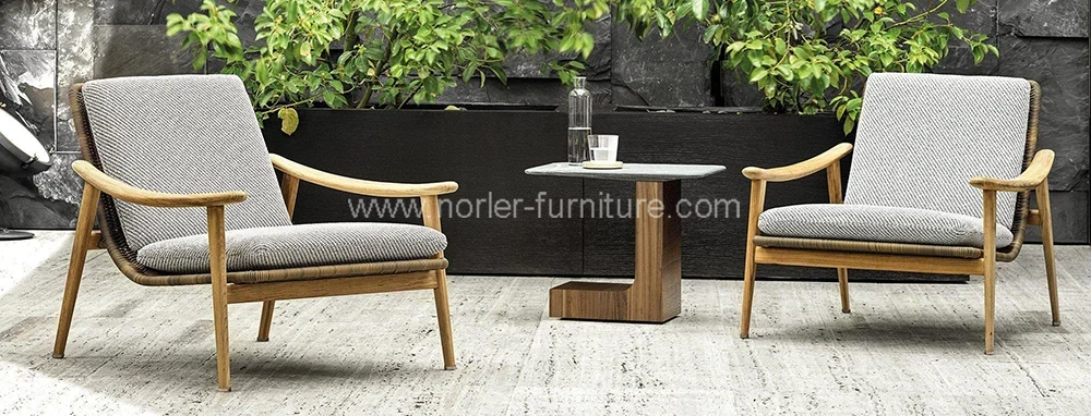 Outdoor Balcony Teak Wood Garden Set