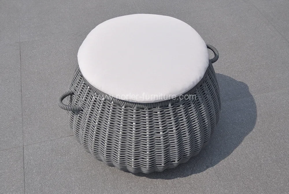 Outdoor Rope Weaving Footstool Furniture