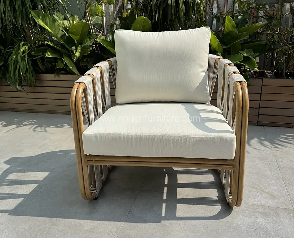 Outdoor Balcony Rattan Rope Garden Set