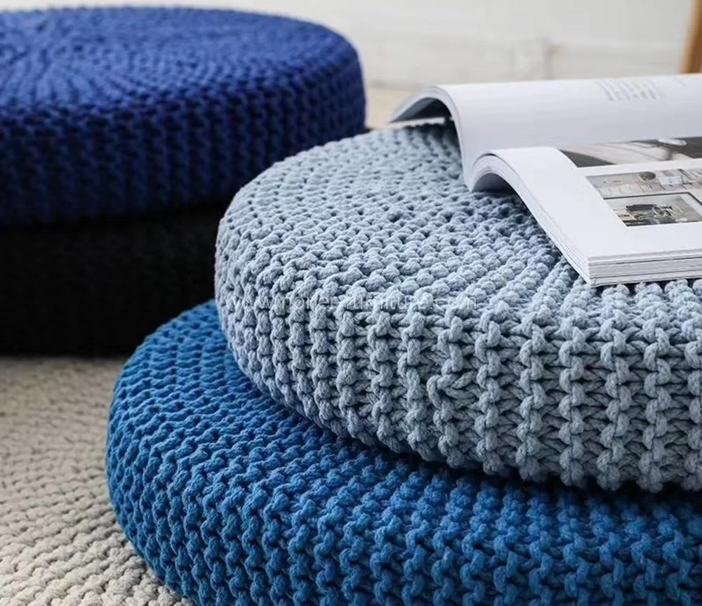 Outdoor Rope Weaving Footstool Furniture