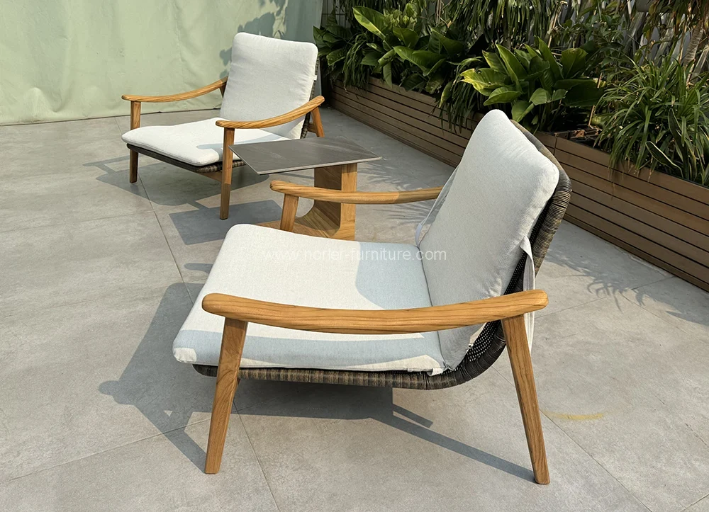 Outdoor Balcony Teak Wood Garden Set