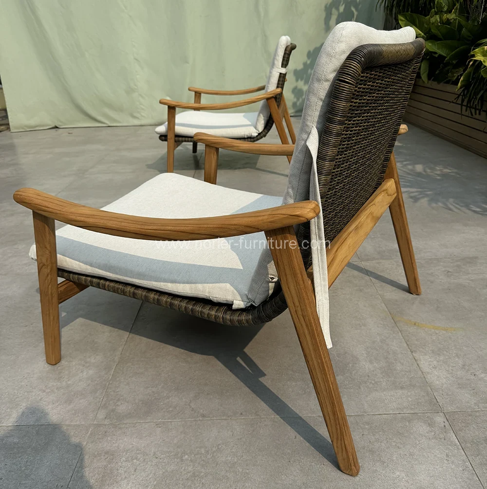 Outdoor Balcony Teak Wood Garden Set