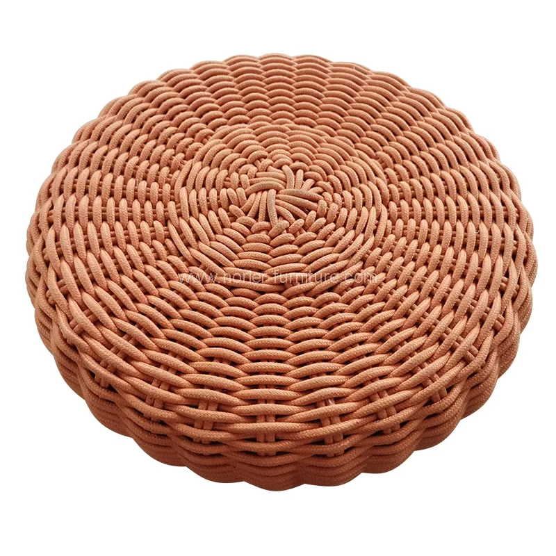 Outdoor Rope Weaving Footstool Furniture