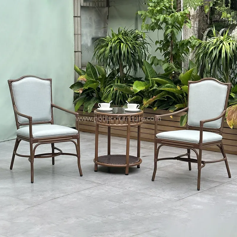 Зерновий алюмінієвий зерно з дерев’яного зерна PE Rattan Balcony