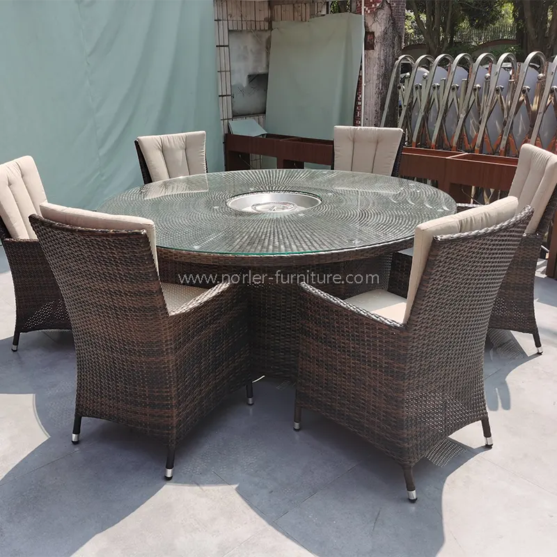 Зовнішній сучасний алюмінієвий каркас PE Rattan Set