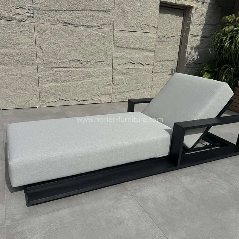 Зовнішній сучасний розкішний алюмінієвий каркас Sun Lounger